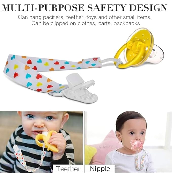 Baby Pacifier teether Belt Clip 3-12 Months Baby teether- Pack of 2